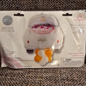 NEW Just Married Anagram latex supershape large Balloon